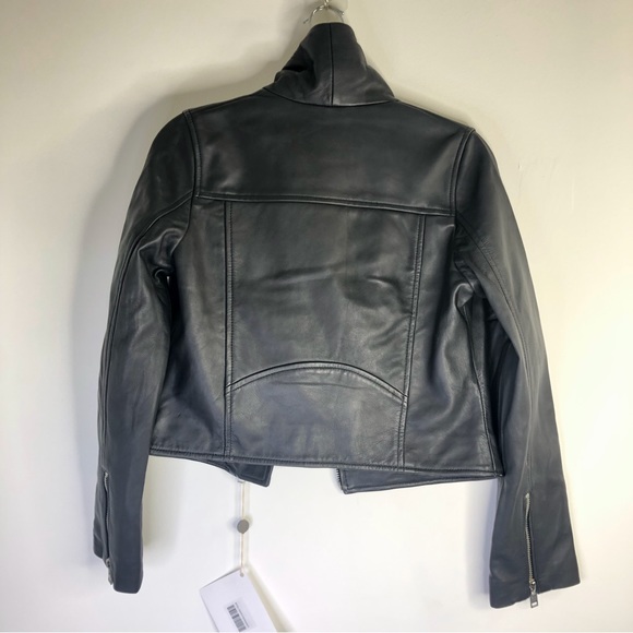 NEW Bolongaro Trevor Black Leather Motorcycle Jacket - Picture 2 of 12